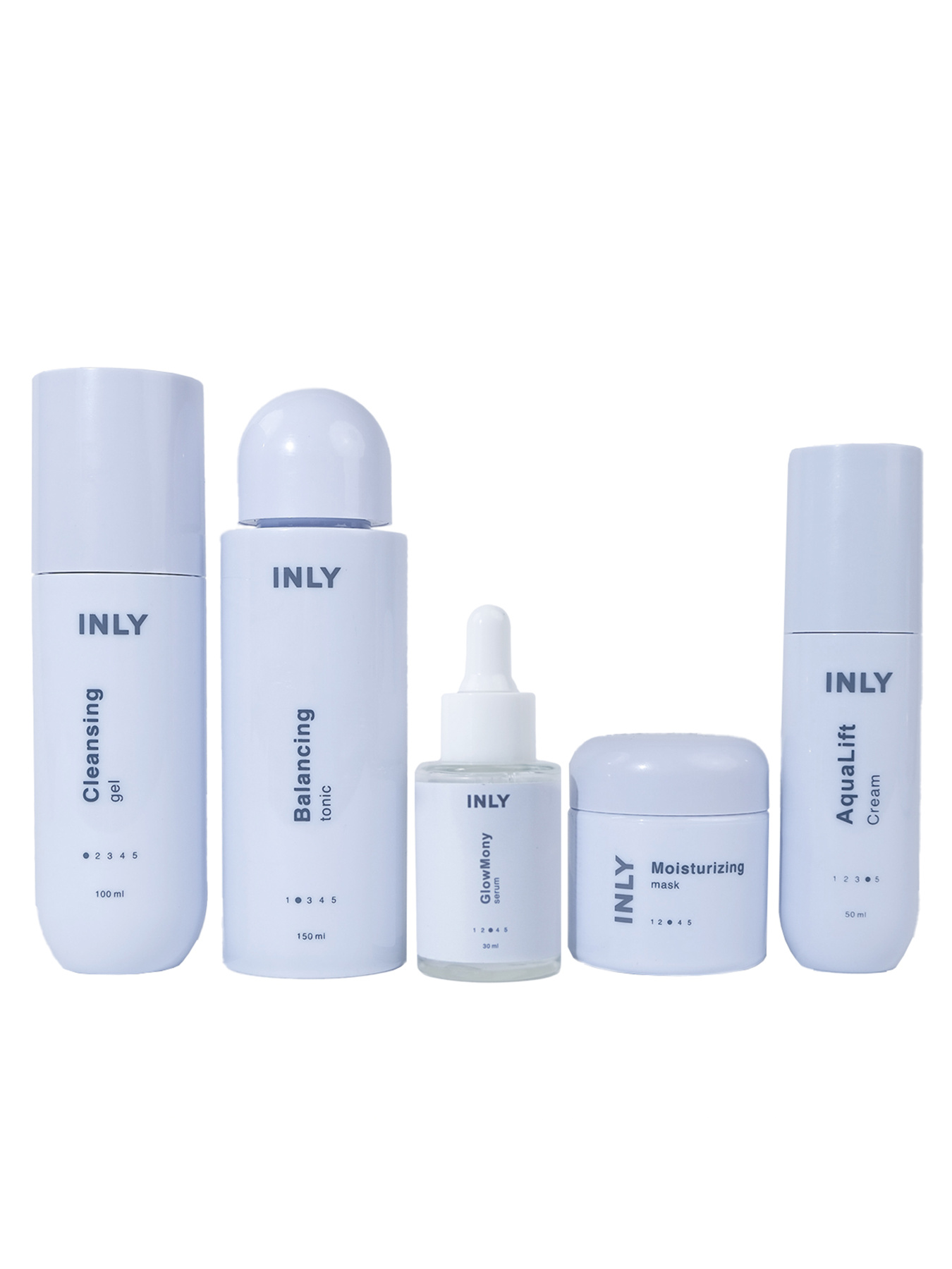 Bloom Набор для комплексного ухода за кожей лица, 5 средств для сияния, увлажнения и баланса INLY модель 682884 Фото