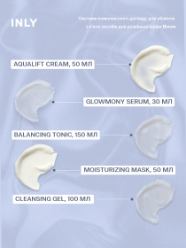 Bloom Набор для комплексного ухода за кожей лица, 5 средств для сияния, увлажнения и баланса INLY модель 682884 Фото