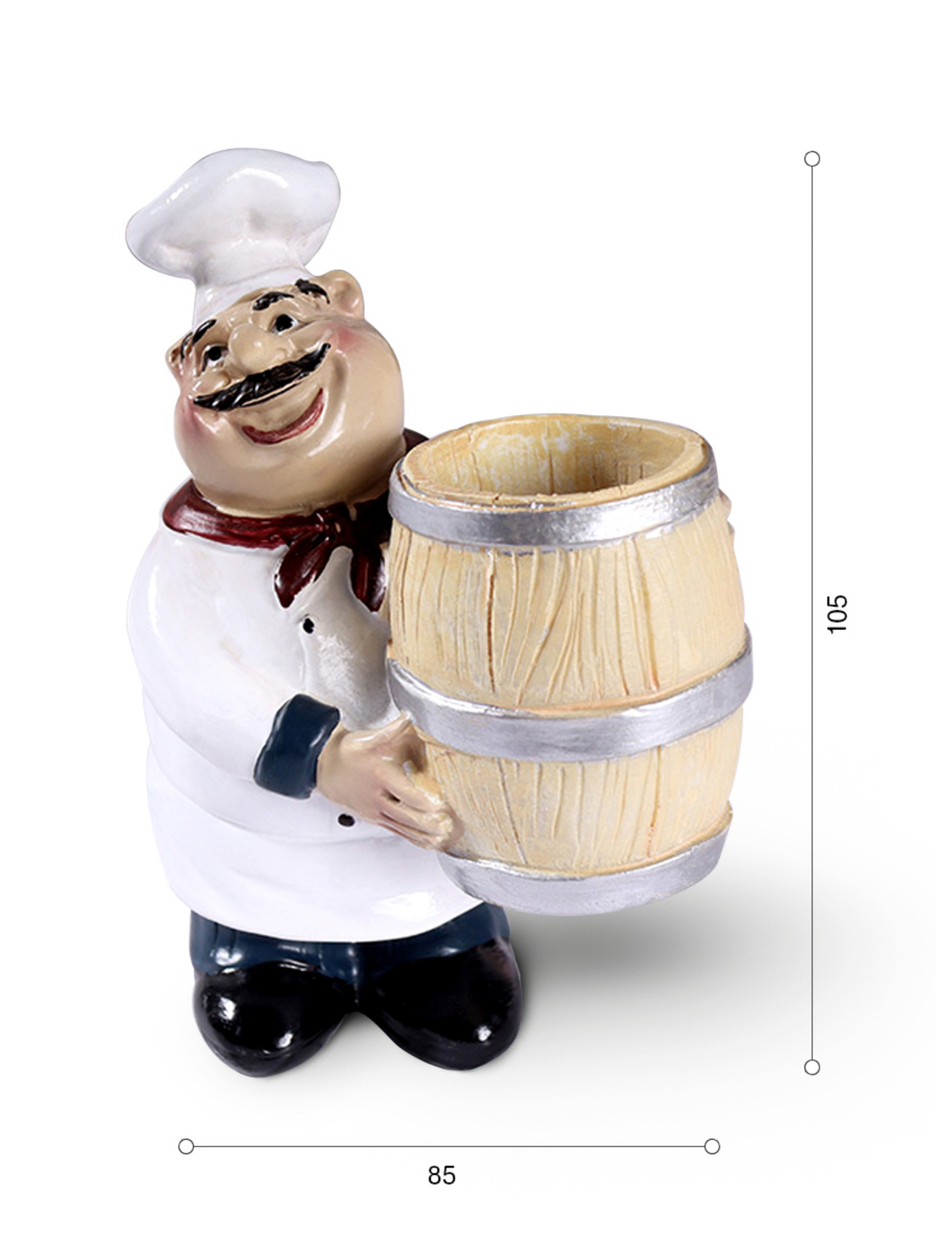 Тримач для зубочисток декоративний "Кухар" MBM HOME модель DH-ST-02-1 WHITE Фото