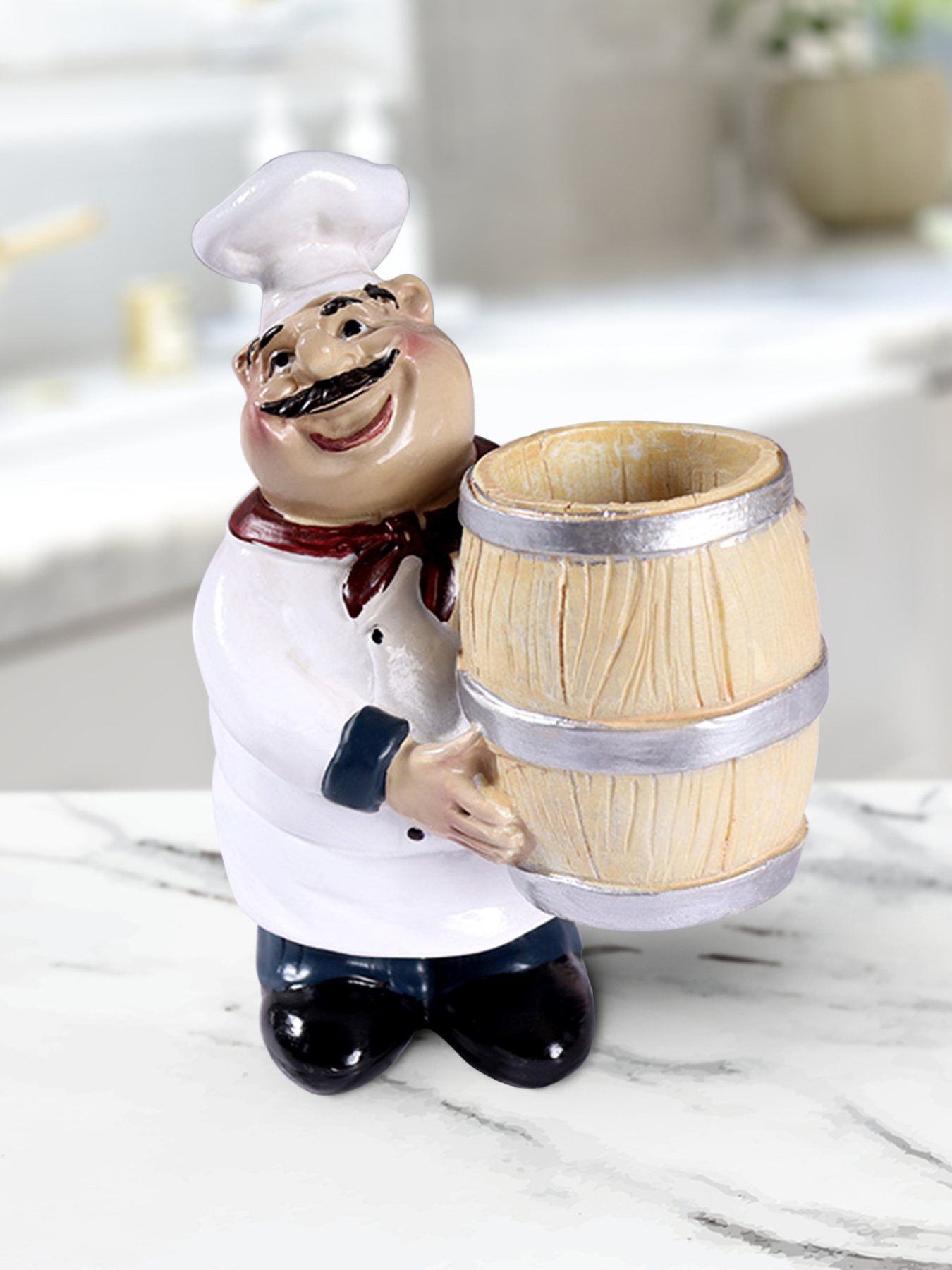 Тримач для зубочисток декоративний "Кухар" MBM HOME модель DH-ST-02-1 WHITE Фото