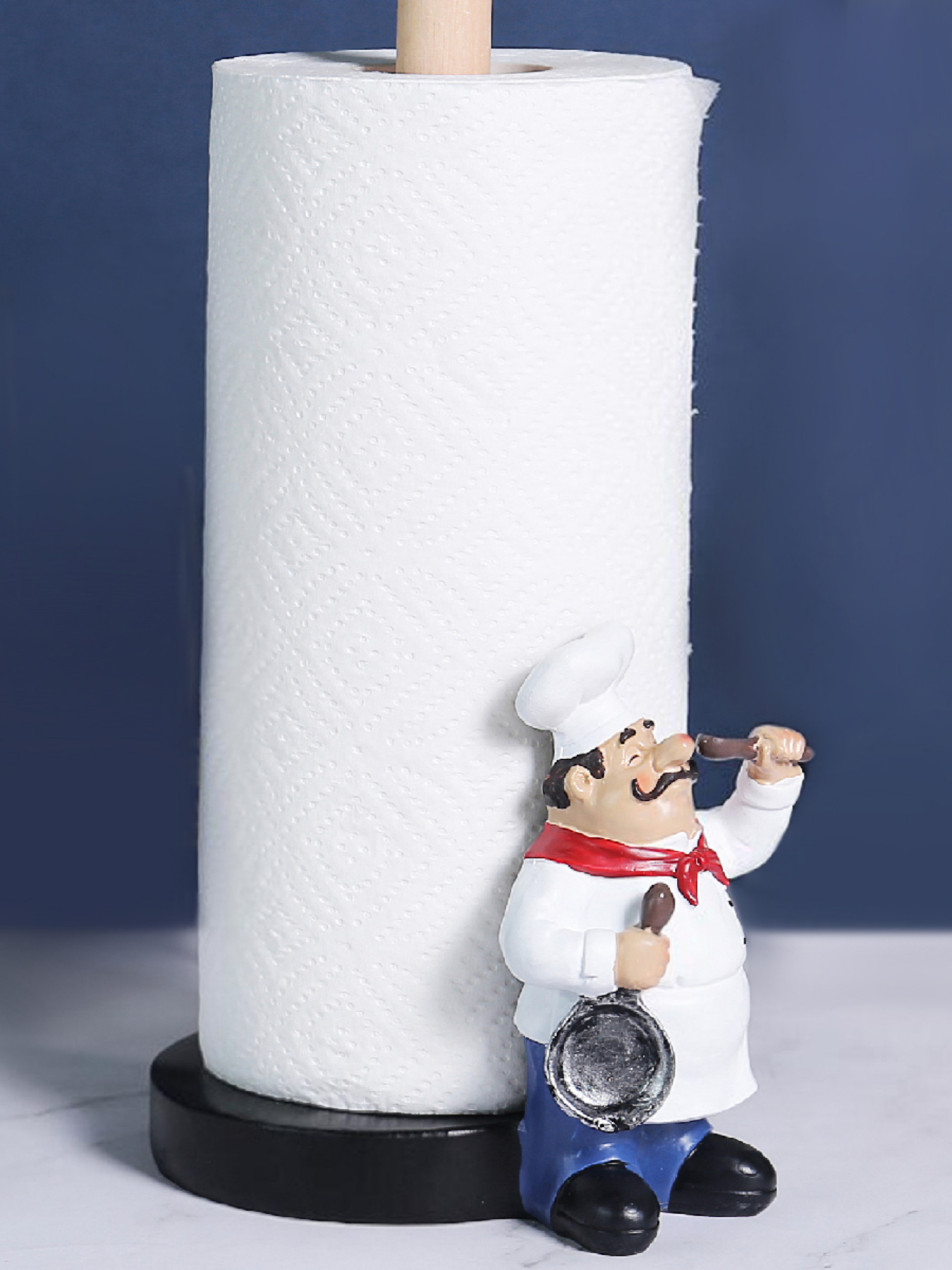 Держатель для бумажных полотенец декоративный "Повар" MBM HOME модель DH-ST-02-2 WHITE Держатель для бумажных полотенец декоративный "Повар" MBM HOME модель DH-ST-02-2 WHITE Фото