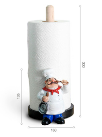 Держатель для бумажных полотенец декоративный "Повар" MBM HOME модель DH-ST-02-2 WHITE Держатель для бумажных полотенец декоративный "Повар" MBM HOME модель DH-ST-02-2 WHITE Фото