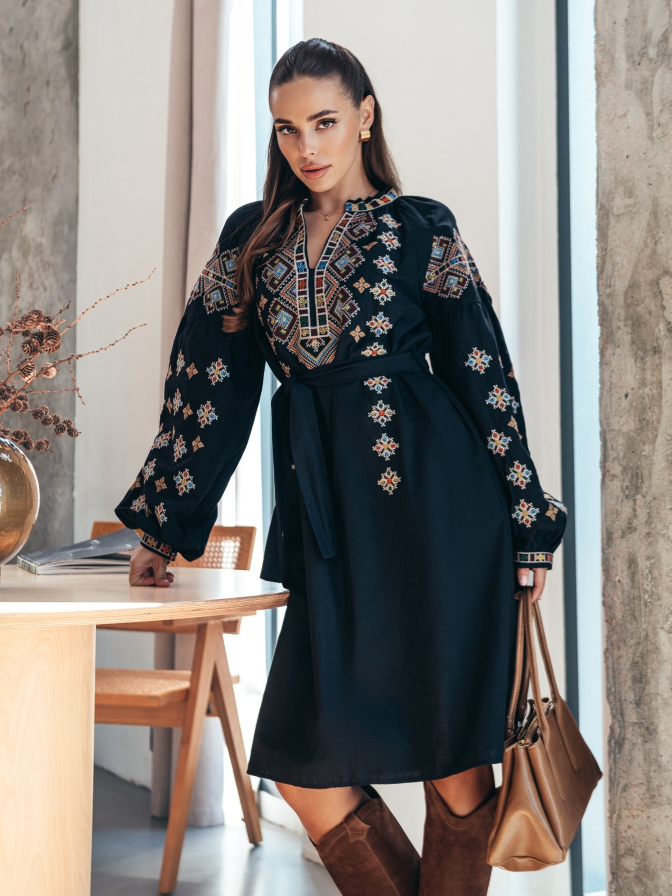 Вышитое платье Dressa модель 75775 Фото