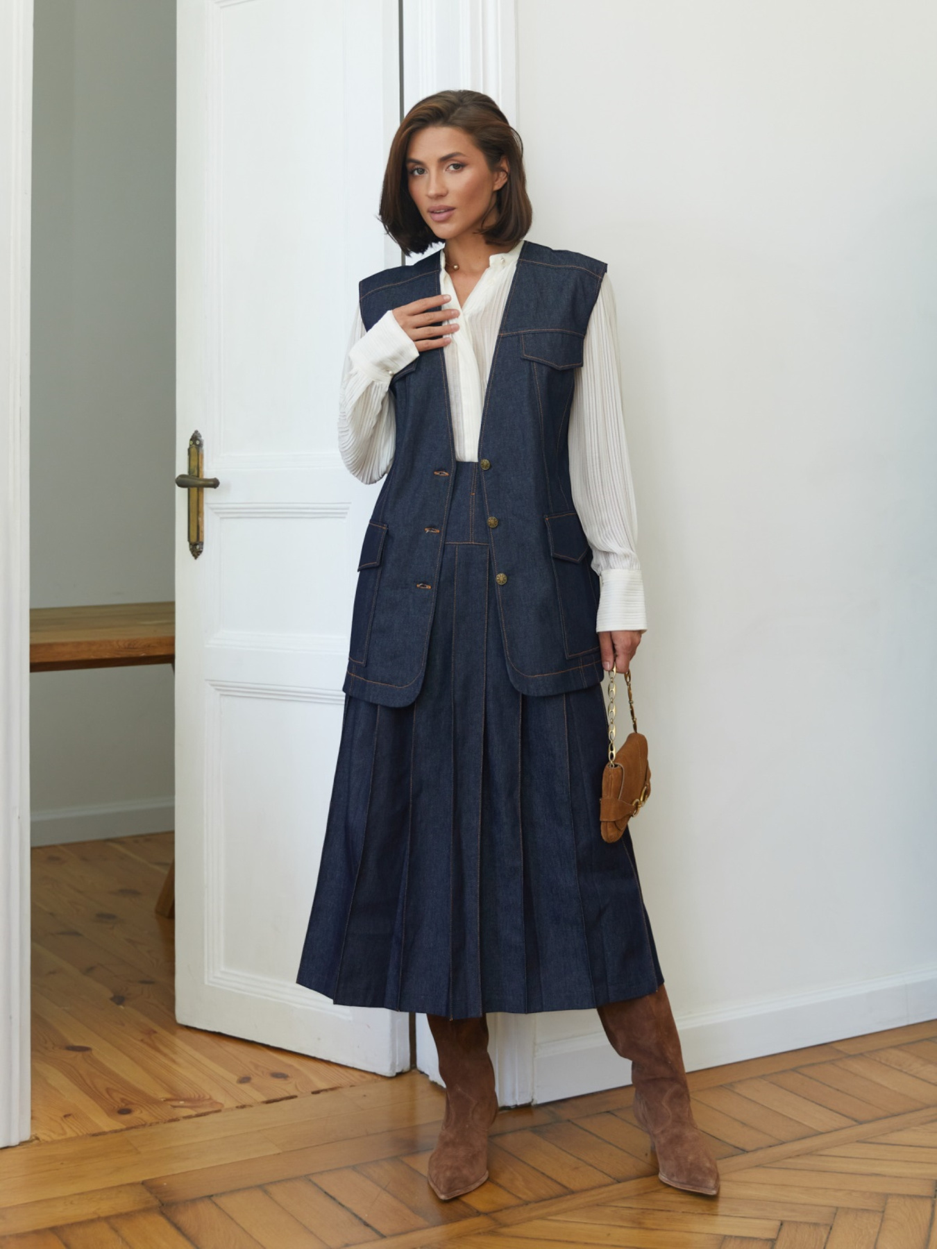 Джинсовая юбка Dressa модель 75904 Фото