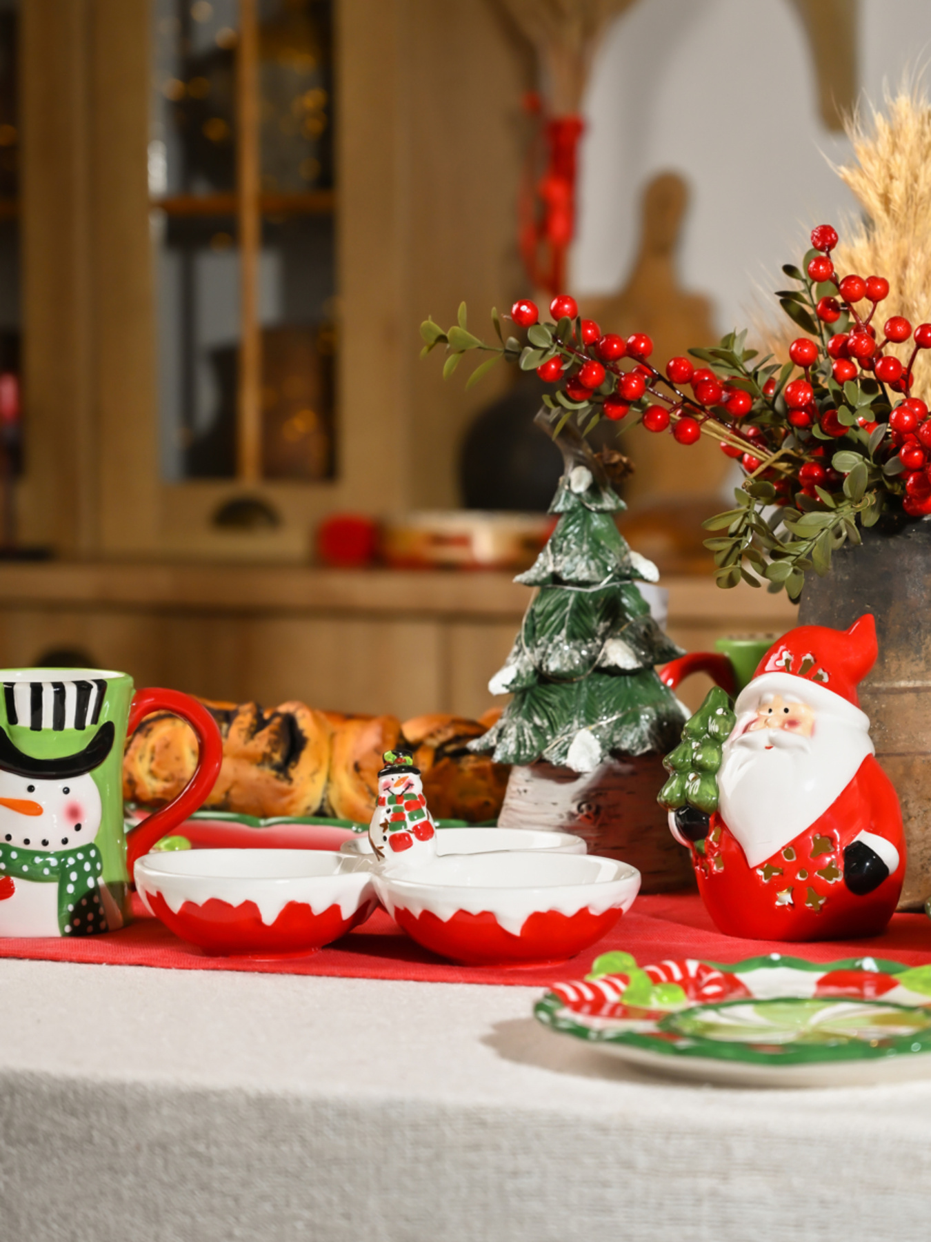 Менажниця "Різдво" MBM MY HOME модель KP-83 RED/WHITE Фото