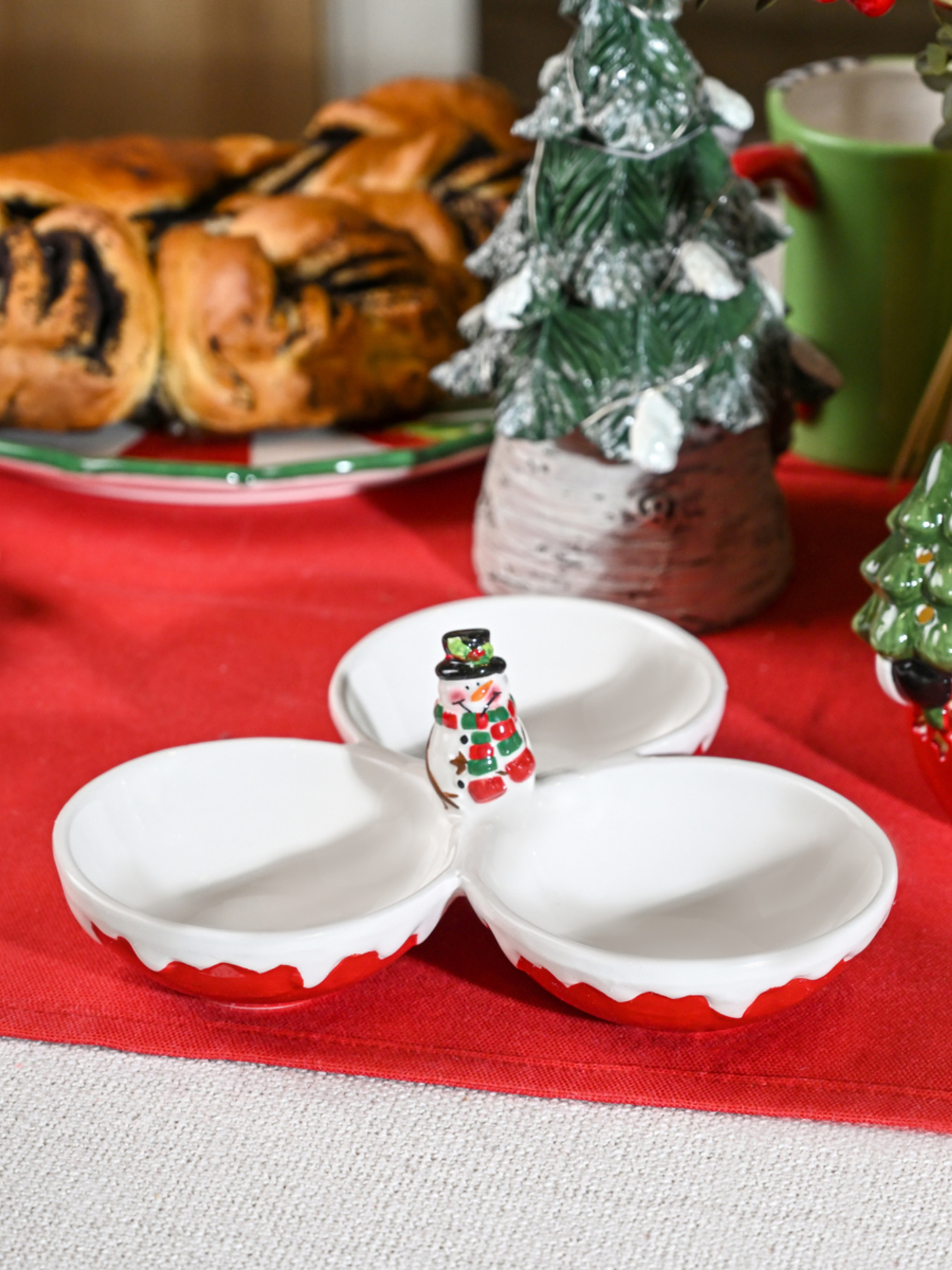 Менажница "Рождество" MBM HOME модель KP-83 RED/WHITE Фото