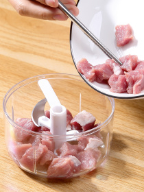 Измельчитель механический с тремя лезвиями MBM MY HOME модель KP-05 T/GRAY Фото