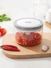 Подрібнювач механічний з трьома лезами MBM HOME модель KP-05 T/GRAY Подрібнювач механічний з трьома лезами MBM HOME модель KP-05 T/GRAY Фото