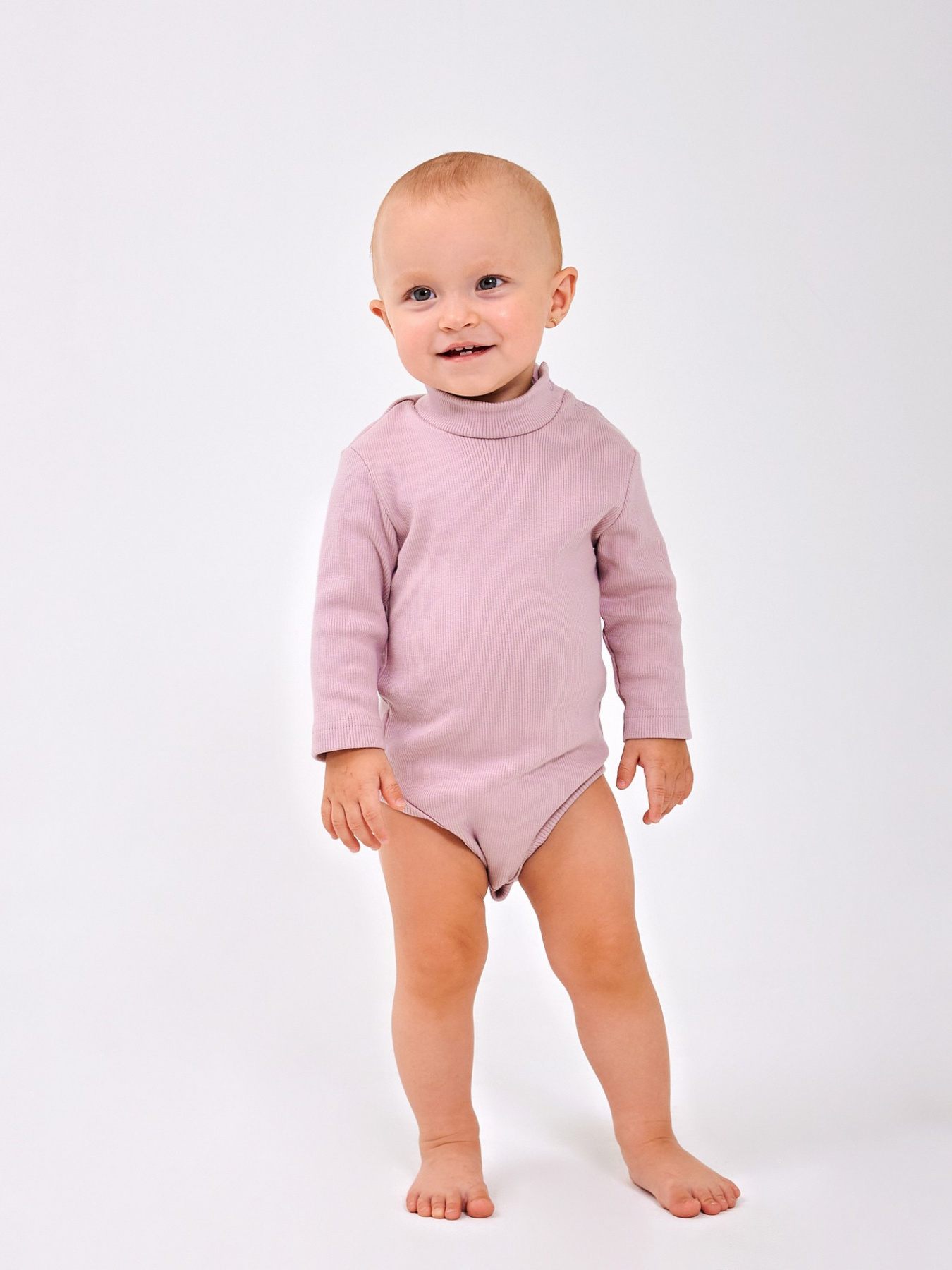 Боді для немовлят SMIL модель smil_102773-sero-lilovyj Фото