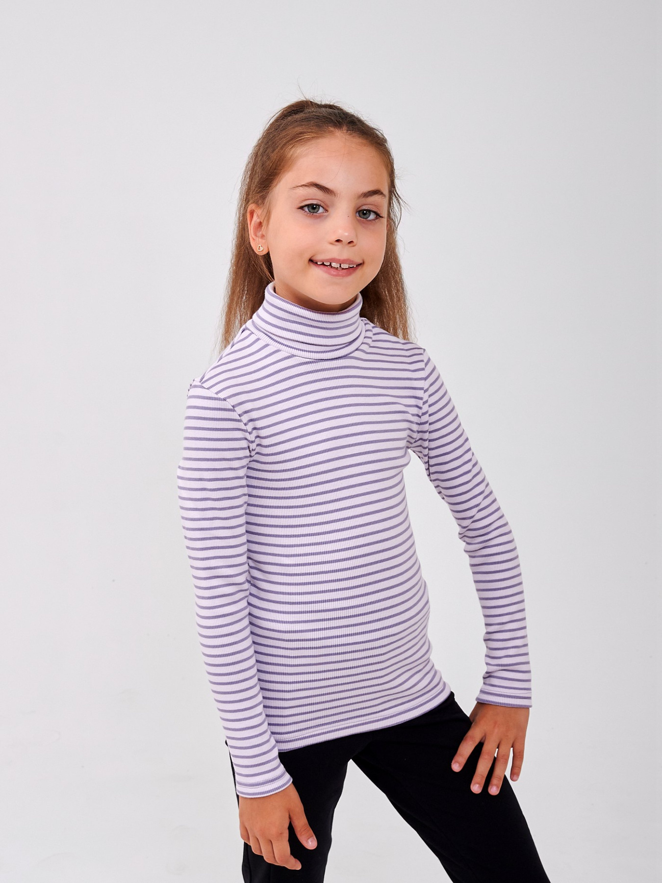 Водолазка SMIL модель smil_114020-poloska-sirenevaa Фото