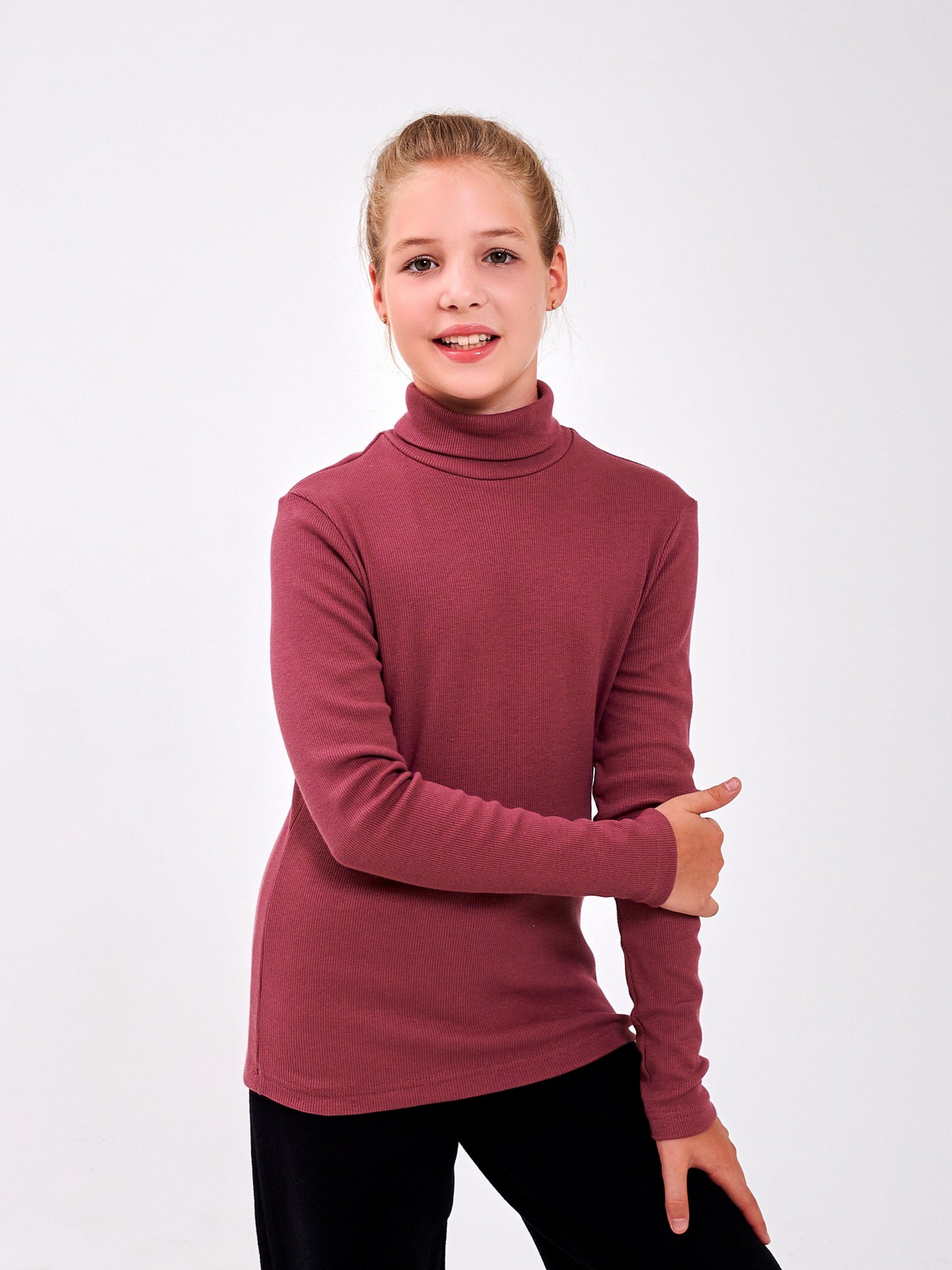 Бавовняний Дитячий Гольф SMIL  (smil_114021-slivovyj) колір бордовий SMIL - купити в Україні