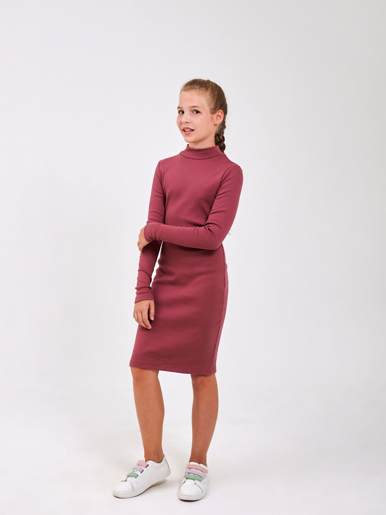 Платье миди SMIL модель smil_120439-slivovyj Фото