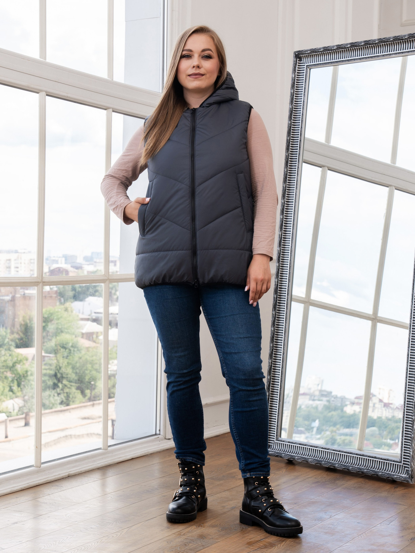 Утеплений жилет UVENTUM модель 00125-mt-grey Фото