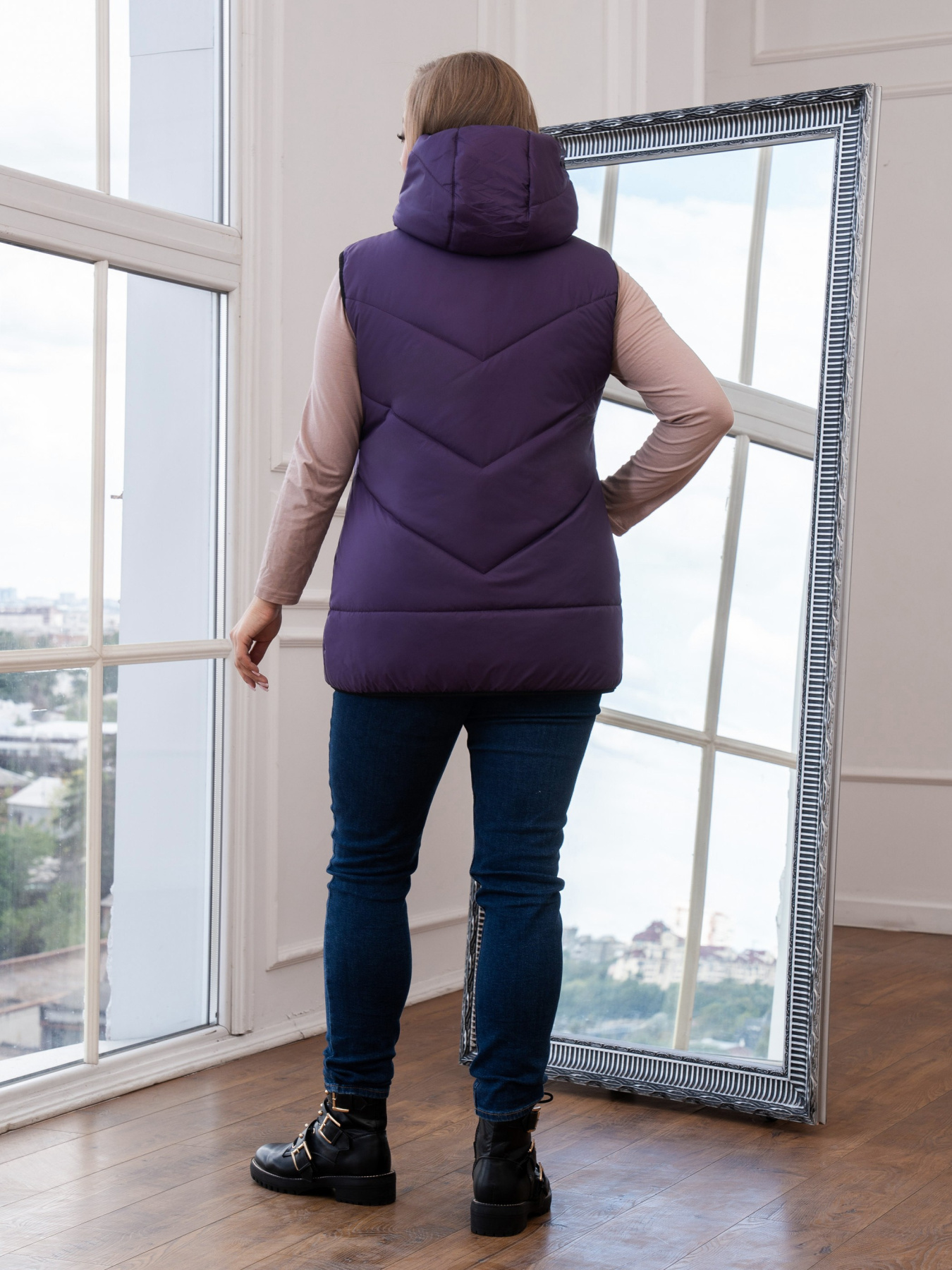 Утеплений жилет UVENTUM модель 00125-mt-lilac Фото