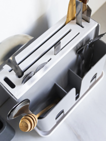 Подставка для кухонных принадлежностей MBM MY HOME модель KP-55 GRAY/WHITE Фото