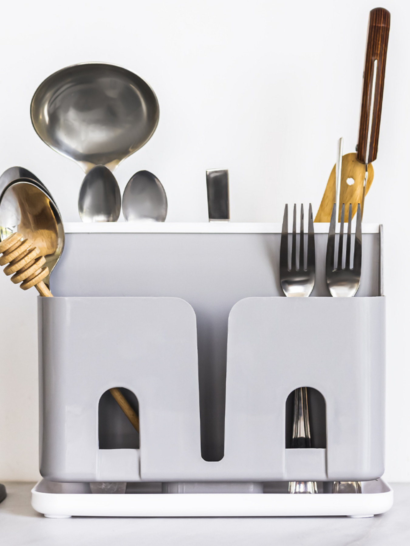 Підставка для кухонного приладдя MBM HOME модель KP-55 GRAY/WHITE Фото