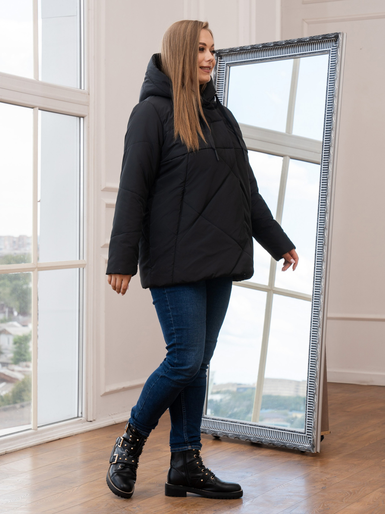 Демисезонная куртка UVENTUM модель 00157-mt-BLC Фото