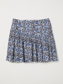 Юбка мини H&M модель 6506998RP3_белый синие цветы Юбка мини H&M модель 6506998RP3_белый синие цветы Фото