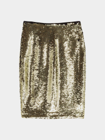 Спідниця міні H&M модель 4879004dm_золотистый черный Фото