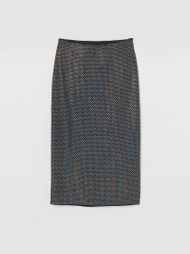 Юбка миди H&M модель 852162sm_черный-блестящий Фото