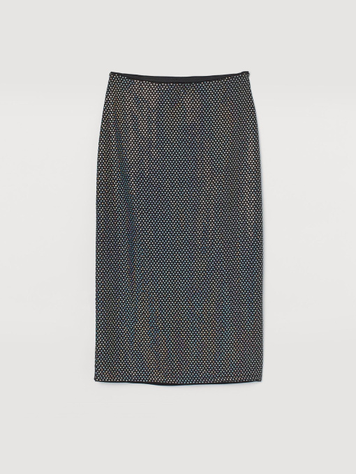 Спідниця міді H&M модель 852162sm_черный-блестящий Фото