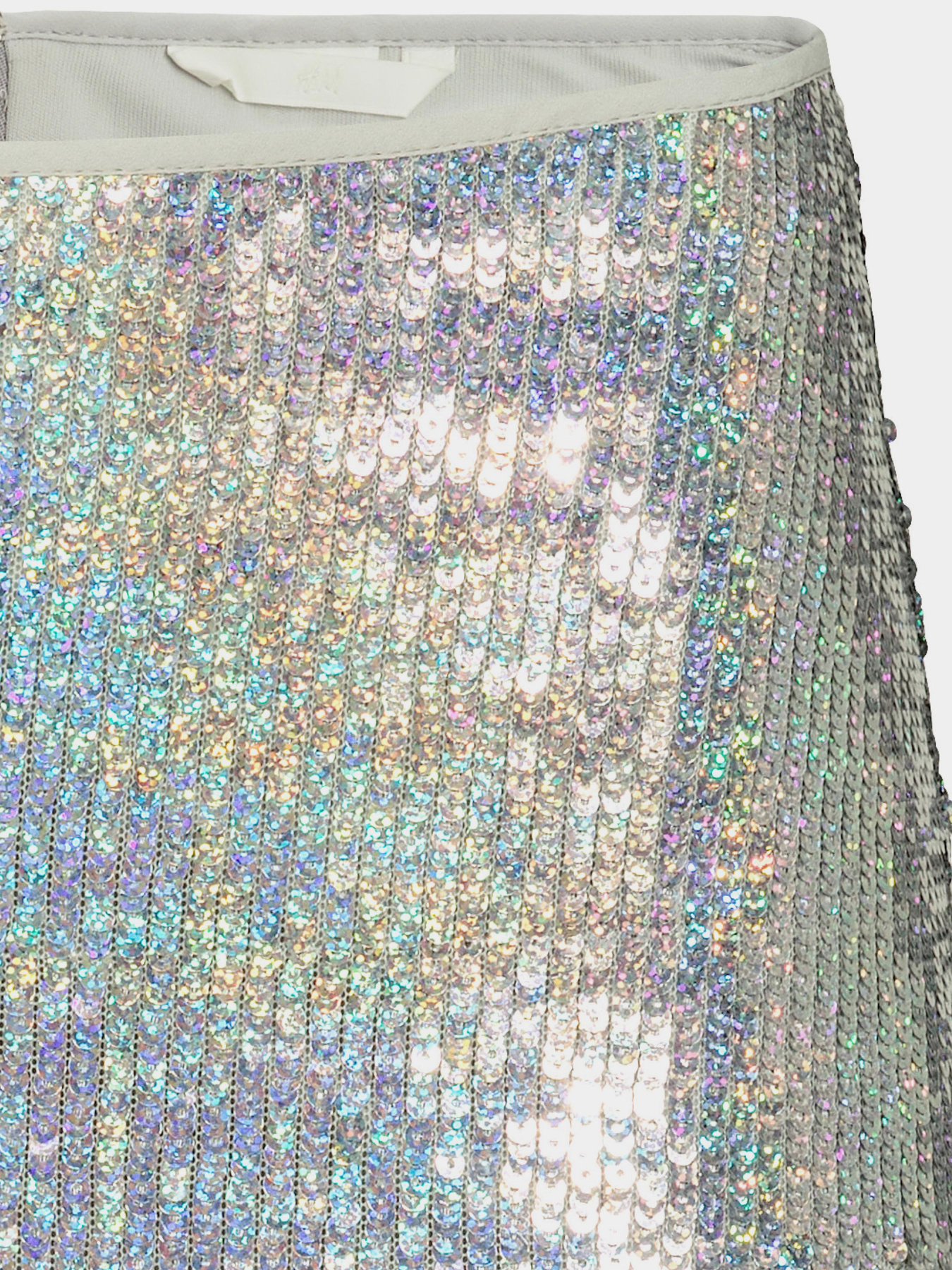 Юбка мини H&M модель 4395934dm_серебристый Фото