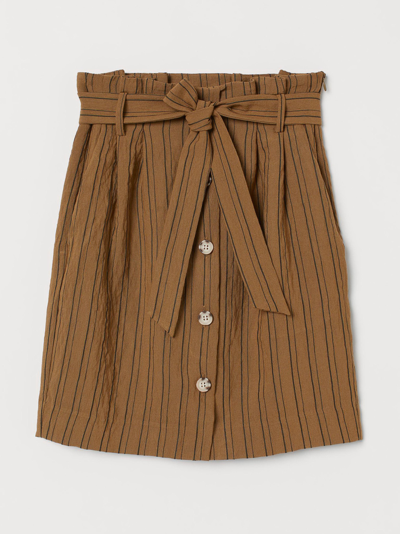Спідниця міні H&M модель 7154749sm_коричневый в полоску Фото