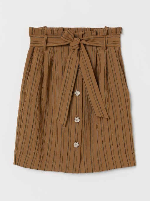 Спідниця міні H&M модель 7154749sm_коричневый в полоску Фото