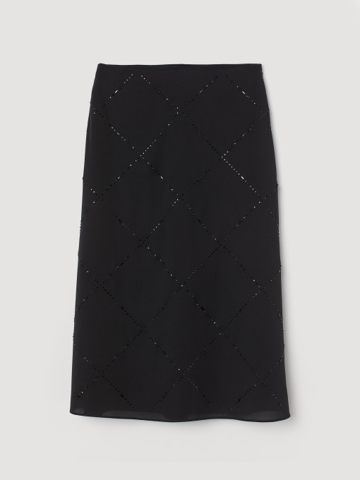 Юбка миди H&M модель 8046800sm_Черный Фото