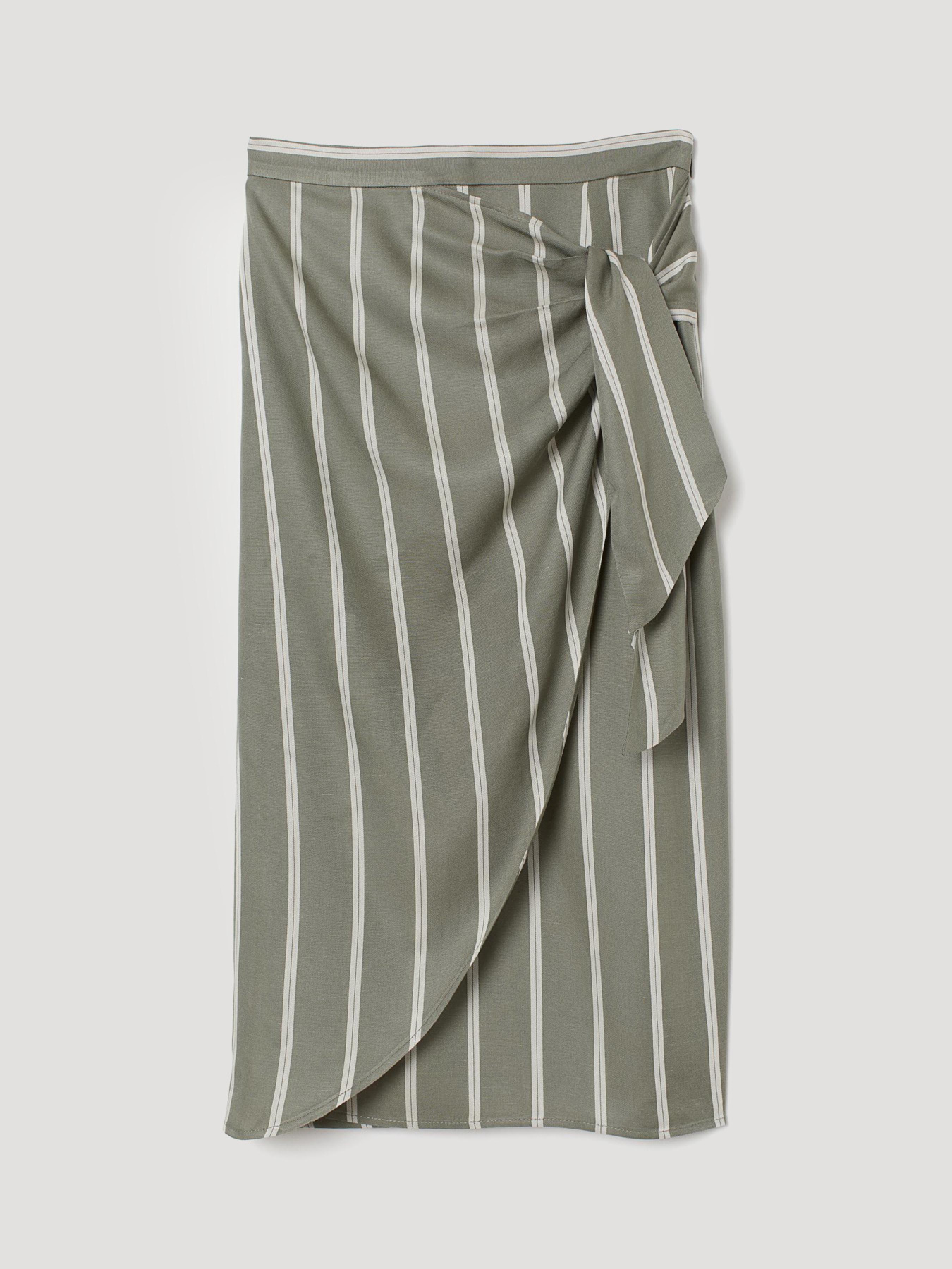 Юбка миди H&M модель 7342829RP12_Хаки Фото