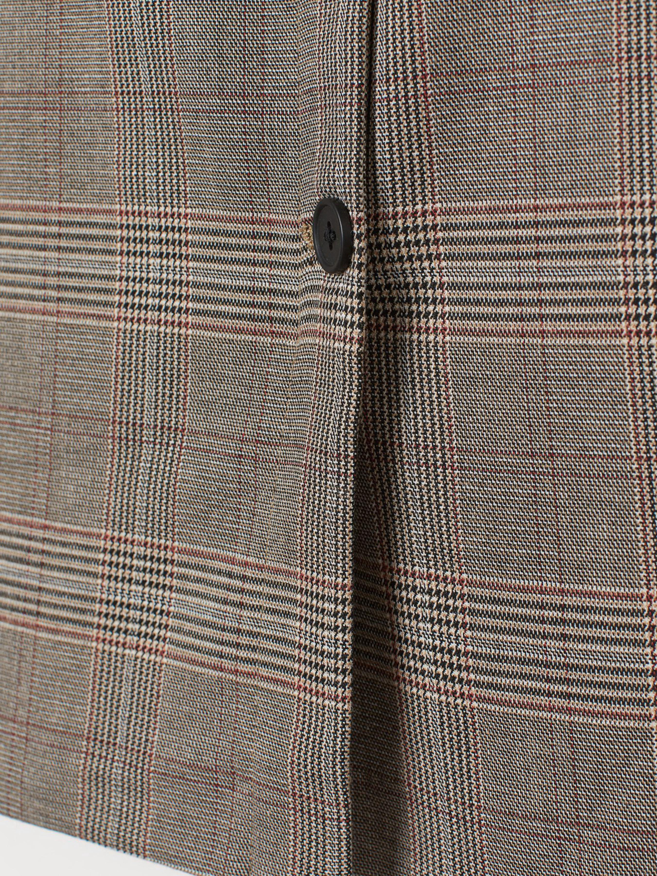 Спідниця міді H&M модель 6557100sm_серо-бежевый в клетку Фото