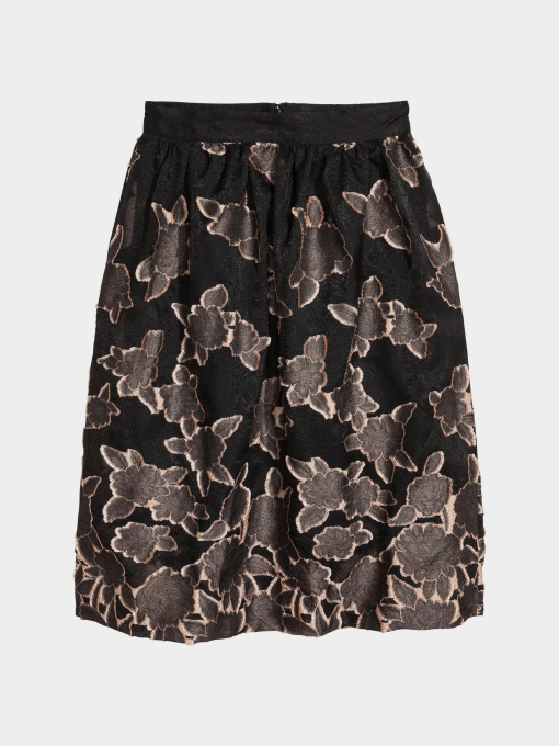 Юбка модель 5631566sm_черный цветы Фото