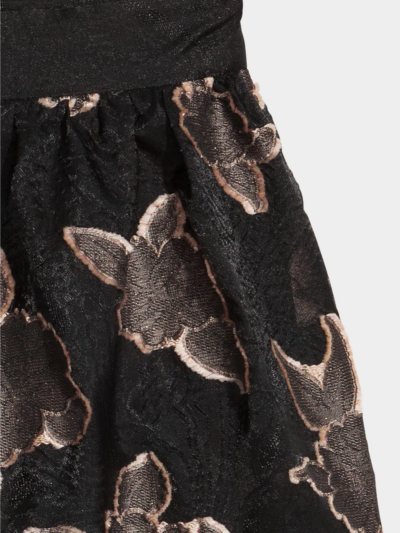 Юбка миди H&M модель 5631566sm_черный цветы Юбка миди H&M модель 5631566sm_черный цветы Фото