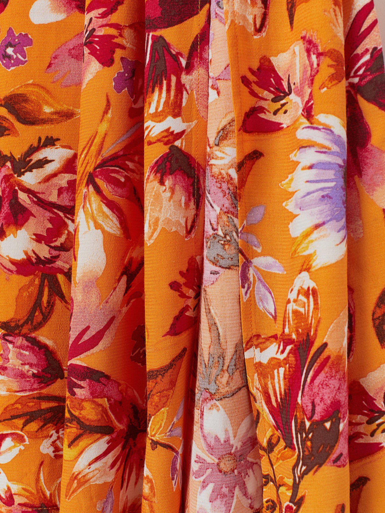 Юбка миди H&M модель 8670441sm_желтый цветы Фото