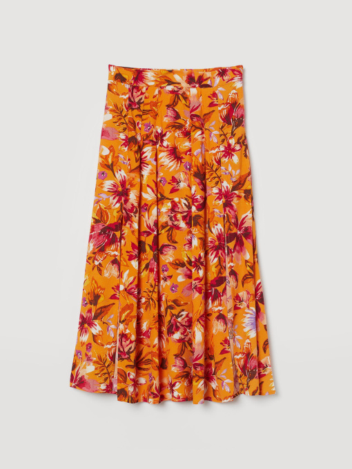 Спідниця міді H&M модель 8670441sm_желтый цветы Фото