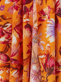 Юбка миди H&M модель 8670441sm_желтый цветы Фото