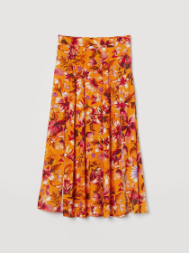 Юбка миди H&M модель 8670441sm_желтый цветы Фото