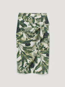 Юбка миди H&M модель 7342829bar_бело зеленый Фото