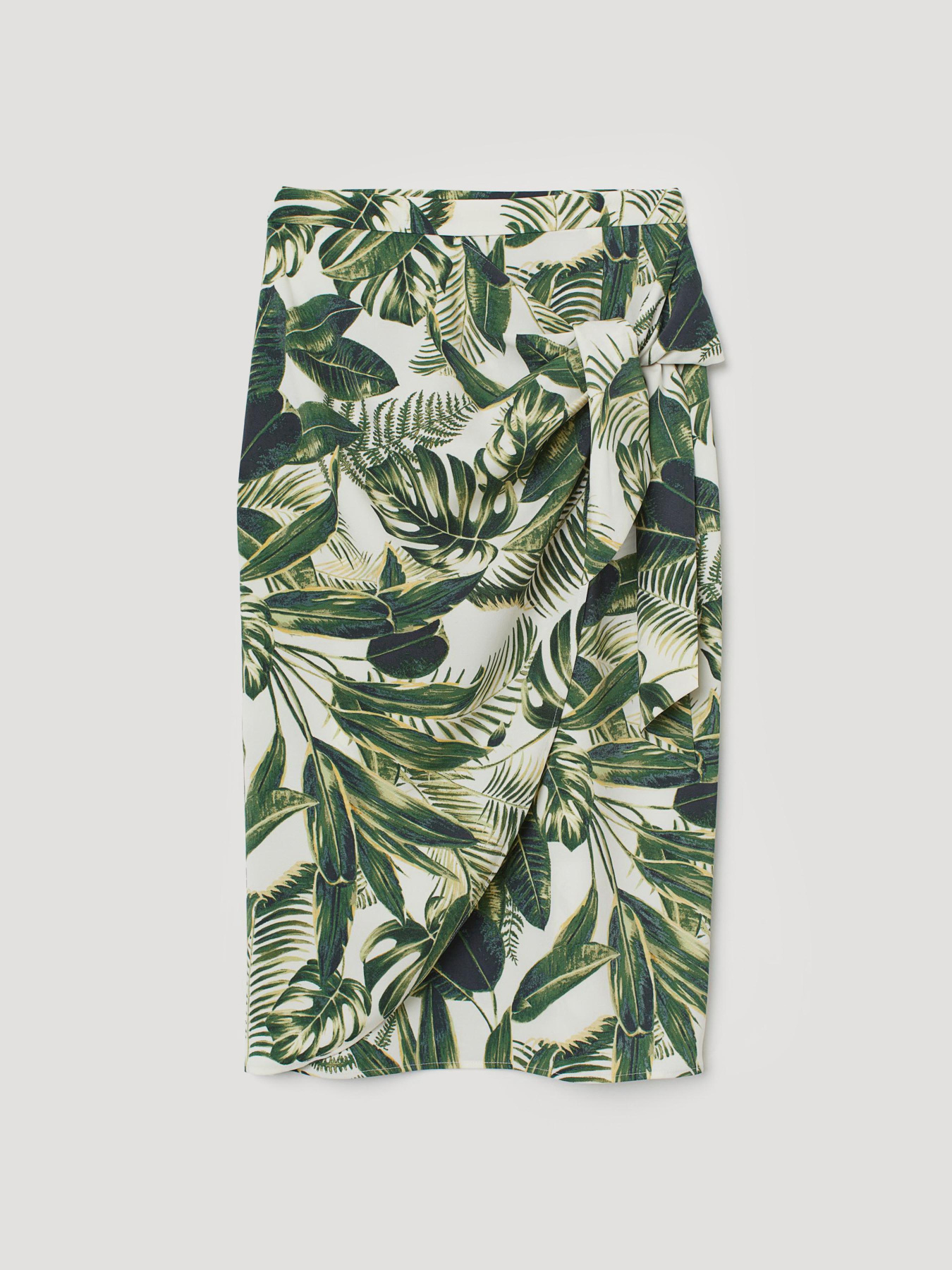 Юбка миди H&M модель 7342829bar_бело зеленый Фото