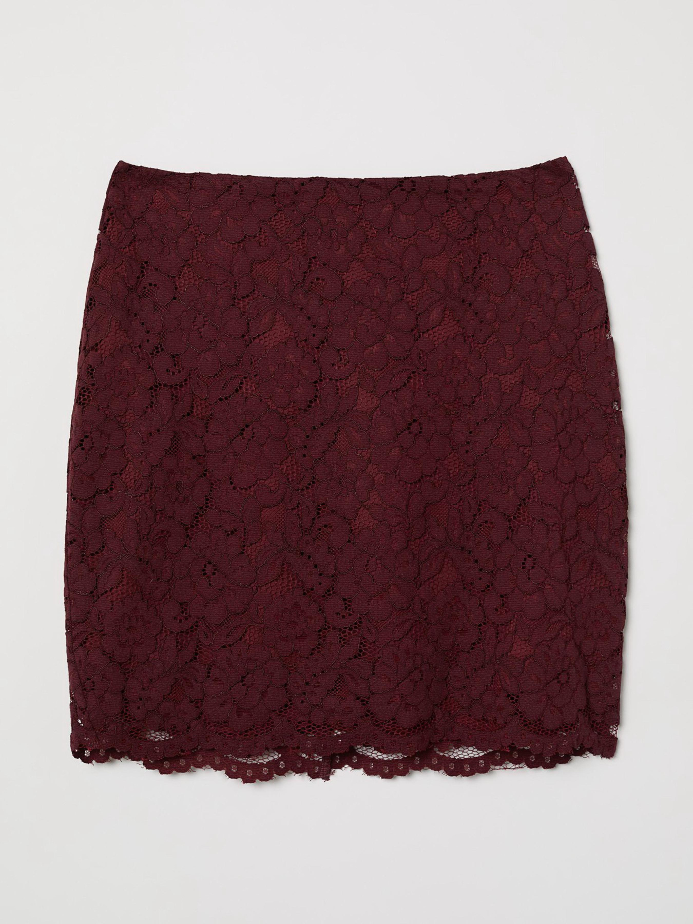 Спідниця міні H&M модель 6796068dlog_Бордовый Фото