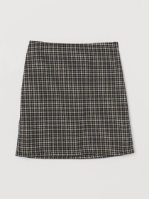 Юбка мини H&M модель 6813731wer_Черно-бежевый Фото