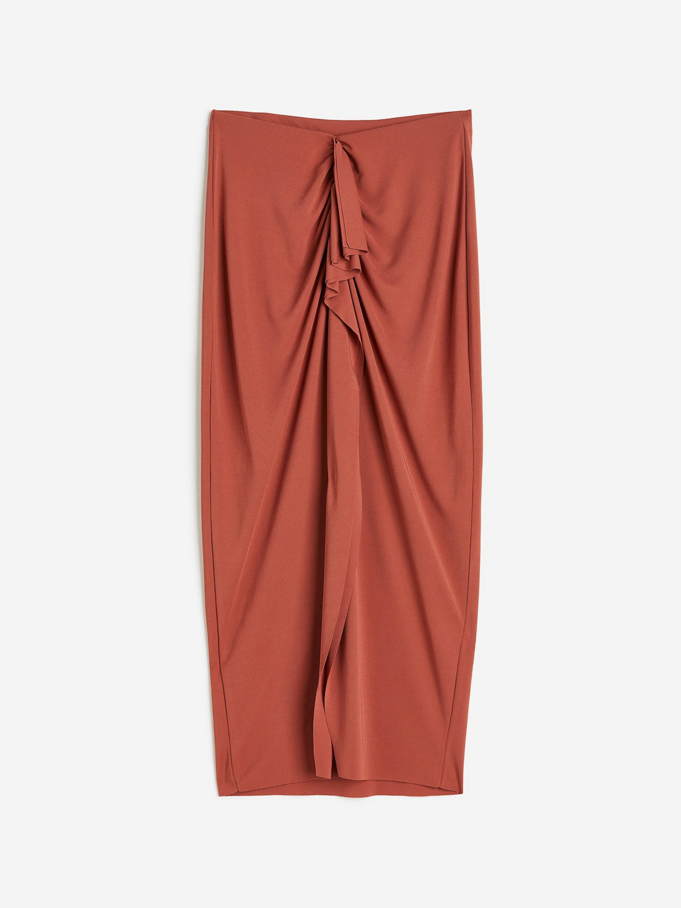 Спідниця міді H&M модель 1173451wer_Кирпичный Фото