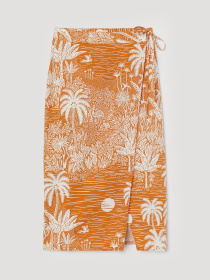 Юбка миди H&M модель 8557911wer_Тыквенный Фото