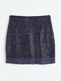 Юбка мини H&M модель 1127859wer_Темно-синий Фото