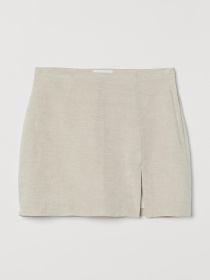 Юбка мини H&M модель 9918103wer_Светло-бежевый Фото