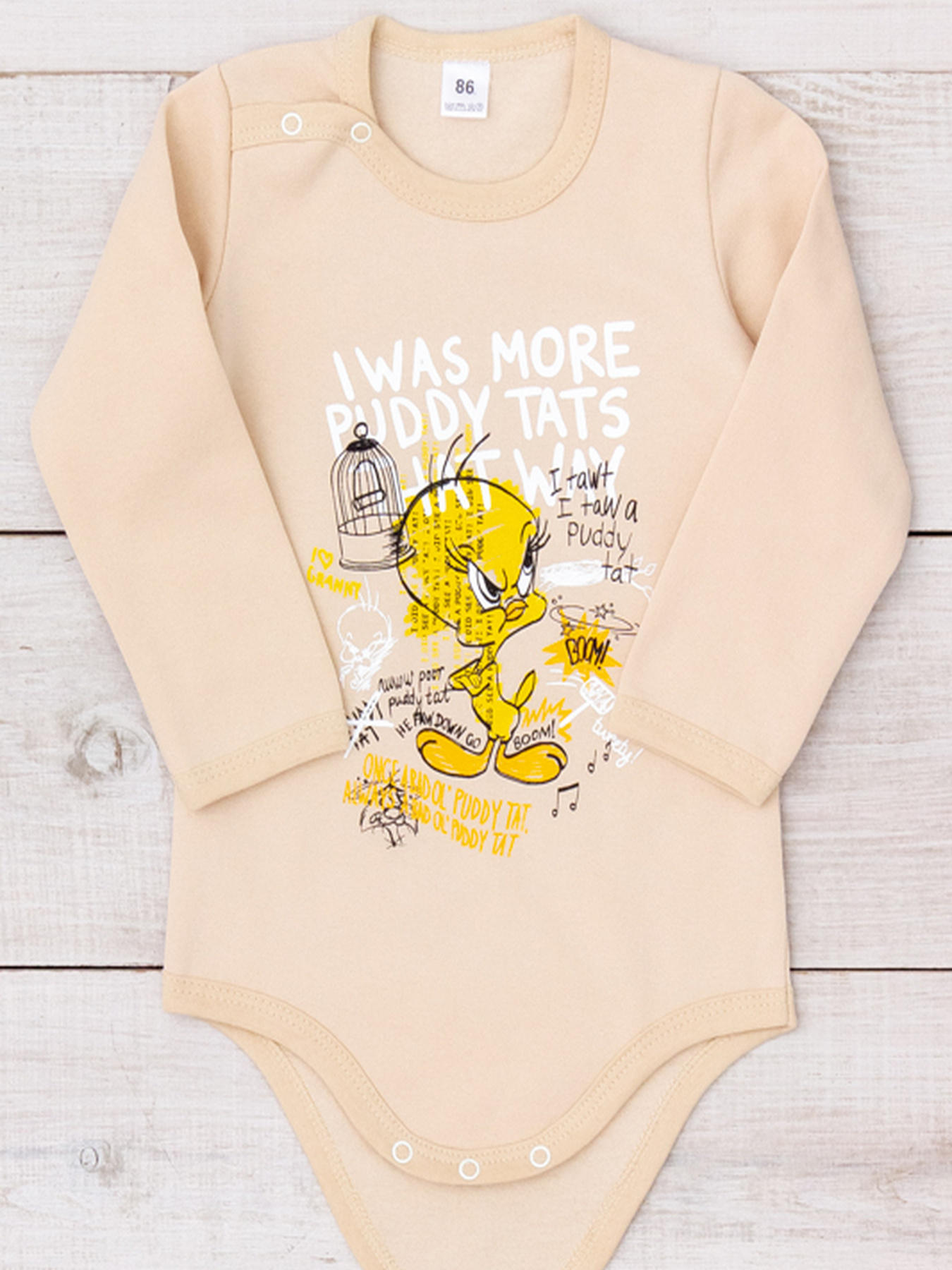 Боди для младенцев Носи своє модель 5010-023-33-5-kremovij-tweety Фото