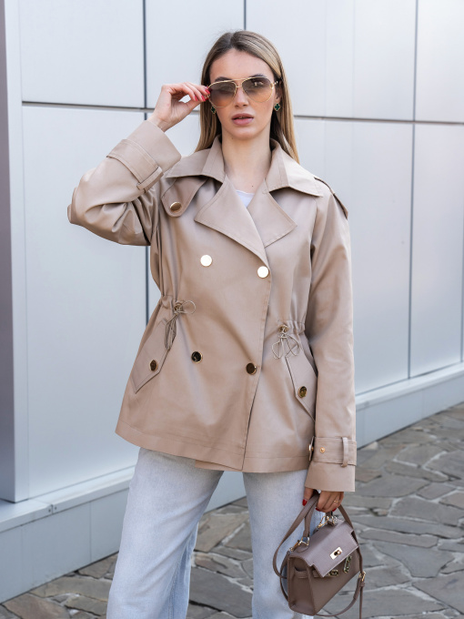 Тренч MilaNova модель Жакет Q106 бежевий Фото