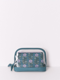 Набір з 3 косметичок із зеленим принтом Women'secret модель 4842957-29 Фото