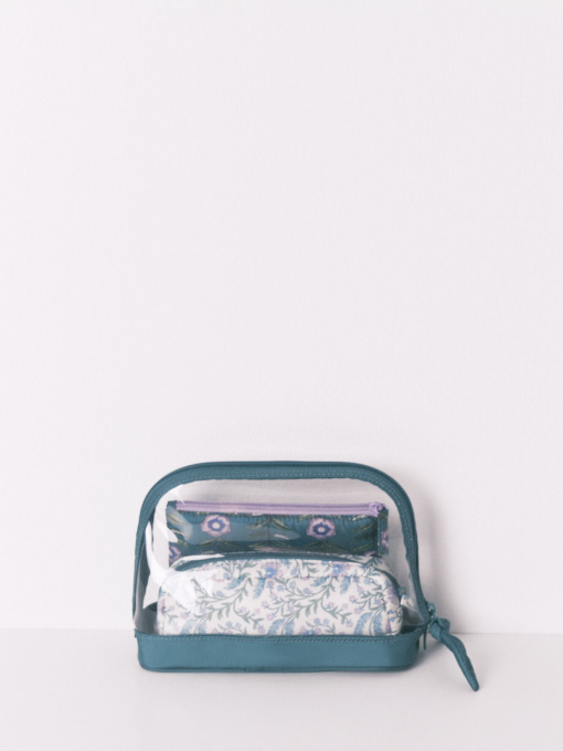 Набор из 3 косметичек с зеленым принтом Women'secret модель 4842957-29 Фото