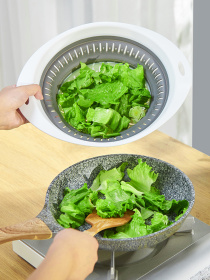 Дуршлаг складной MBM MY HOME модель KP-74 WHITE/GRAY Фото